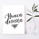 Placa Decorativa Frases de Motivação Nunca Desista 20x30cm Placa Decorativa Frases de Motivação Nunca Desista 20x30cm