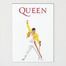 Placa decorativa Freddie Mercury Queen banda rock A4