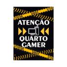 Placa Decorativa Gamer Atenção Quarto Gamer
