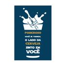 Placa Decorativa Geek Jedi Lado da Cerveja 20x30cm