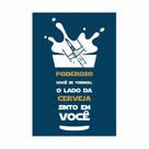 Placa Decorativa Geek Jedi Lado da Cerveja 30x40cm