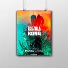 Placa Decorativa Godzilla Vs Kong Filme Poster Cinema 20X30 Placa Decorativa Godzilla Vs Kong Filme Poster Cinema 20X30