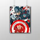 Placa Decorativa - Guerra Civil Marvel - Arte Poster