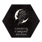 Placa Decorativa Hexágono 25x22 O Essencial é Invisível aos Olhos - PH017