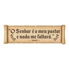 Placa Decorativa Horizontal Pergaminho 45x14 Salmo 23 MDF 6 mm