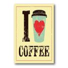 Placa Decorativa I LOVE COFFEE MDF 20x30cm