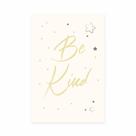 Placa Decorativa Infantil Be Kind Amarela Estrelas 20x30cm