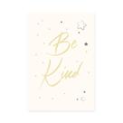 Placa Decorativa Infantil Be Kind Amarela Estrelas 30x40cm