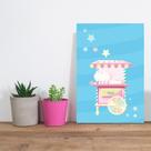 Placa Decorativa Infantil Carrinho de Doces 30x40cm