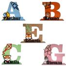 Placa Decorativa Infantil com Letra Inicial Personalizada