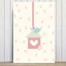 Placa Decorativa Infantil Coruja Baby Passarinho 20x30cm