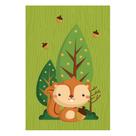 Placa Decorativa Infantil Esquilo e Nozes 30x40cm