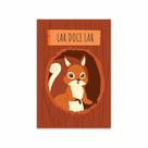 Placa Decorativa Infantil Esquilo Frase Lar Doce Lar 30x40cm