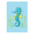 Placa Decorativa Infantil Fundo do Mar Cavalo Marinho 20x30