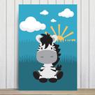 Placa Decorativa Infantil Safari Zebra MDF 30x40cm