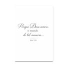 Placa Decorativa João 3:16 Amor de Deus Versículo 30x42cm
