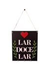 Placa Decorativa Lar Doce Lar em MDF com Relevo ml