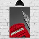 Placa Decorativa Londres Foto Big Ben Telephone 20x30cm