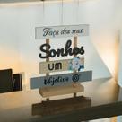 Placa Decorativa Madeira 24x24 Frases Motivacionais Decor