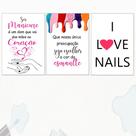 Placa Decorativa Manicure em MDF 03 Und