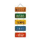 Placa Decorativa MDF Adesivada Precisamos de Mais Musica