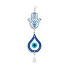 Placa Decorativa MDF Adesivado Mão de Hamsa com Olho Grego