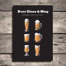 Placa Decorativa MDF Cerveja Glass & Mug 30x40