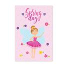Placa Decorativa MDF Fadas e Flores Primavera Rosa 20x30cm