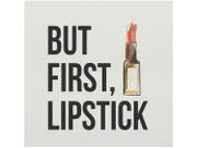 Placa Decorativa MDF First Lipstick 29x29cm
