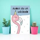 Placa Decorativa Mdf Flamingo Unicórnio 30X40Cm Placa Decorativa Mdf Flamingo Unicórnio 30X40Cm