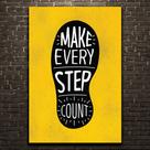 Placa Decorativa MDF Frase Every Step 30x40 Placa Decorativa MDF Frase Every Step 30x40