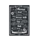 Placa Decorativa MDF Frase Giz Menu Restaurante 30x40