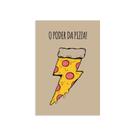 Placa Decorativa MDF Frase O poder da Pizza 20x30cm