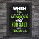 Placa Decorativa MDF Frase Vida e Tequila
