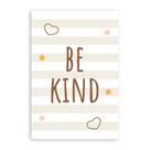 Placa Decorativa MDF Infantil Be Kind Marrom 30x40cm