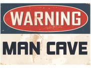 Placa Decorativa MDF Open Bar Warning 20x29cm