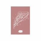 Placa Decorativa MDF Pizza Rosa 30x40cm