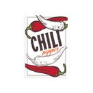 Placa Decorativa MDF Tempero Frase Chili Pepper 30x40cm