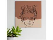 Placa Decorativa MDF Terracota Rosto 20x20cm Placa Decorativa MDF Terracota Rosto 20x20cm
