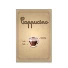 Placa Decorativa MDF Tipos de Café Cappucino 30x40