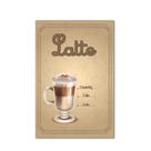 Placa Decorativa MDF Tipos de Café Latte Placa Decorativa MDF Tipos de Café Latte