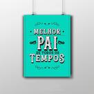 Placa Decorativa - Melhor Pai De Todos Os Tempos 20X30Cm Placa Decorativa - Melhor Pai De Todos Os Tempos 20X30Cm