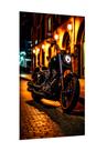 Placa decorativa - moto harley davidson cidade
