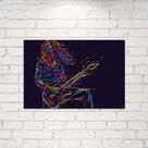 Placa Decorativa Música Guitarrista 04 30x40cm