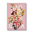 Placa Decorativa Não Sou Obrigada Com Flores 21x30cm Placa Decorativa Não Sou Obrigada Com Flores 21x30cm