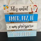 Placa decorativa natalina de natal com frase para pendurar porta ou parede / guirlanda Placa decorativa natalina de natal com frase para pendurar porta ou parede / guirlanda