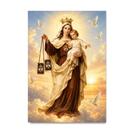Placa Decorativa Nossa Senhora do Carmo Celestial 15x21cm Placa Decorativa Nossa Senhora do Carmo Celestial 15x21cm