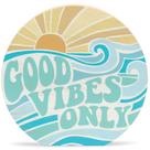Placa decorativa Open Road Brands Good Vibes 14x14x3 cm