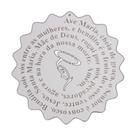 Placa Decorativa Oração Ave Maria Redondo Floral MDF 20x20 cm Branco - D'Rossi Placa Decorativa Oração Ave Maria Redondo Floral MDF 20x20 cm Branco - D'Rossi