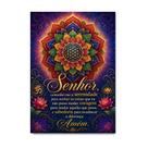 Placa Decorativa Oração da Serenidade Mandala Colorida 15x21cm